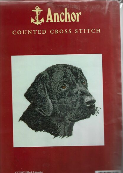 Anchor Counted Cross Stitch Black Labrador - Chart / Leftover Threads Only