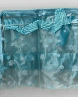 Clear Pale Blue Patterned Washbag Toiletry Bag Travel Accessory