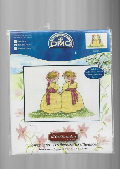 Dmc All Our Yesterdays Counted Cross Stitch Kit - Flower Girls