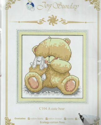 Joy Sunday Counted Cross Stitch Kit - A Cute Bear C104