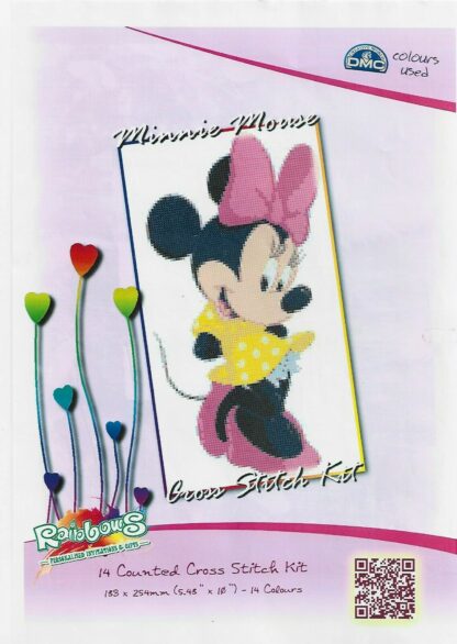 Minnie Mouse Disney Dmc Cross Stitch Kit - Chart / Leftover Threads Only