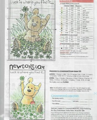 Newton's Law Cross Stitch Chart Only