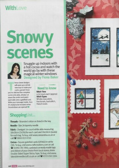 Snowy Scenes Cross Stitch Chart Only