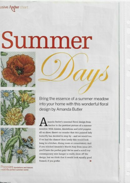 Summer Days Cross Stitch Chart Only