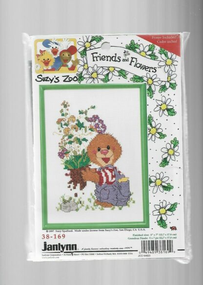 Suzy's Zoo Friends And Flowers Janlynn Counted Cross Stitch Kit - 38-169