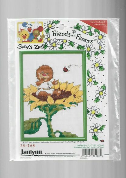 Suzy's Zoo Friends And Flowers Janlynn Counted Cross Stitch Kit - 38-168