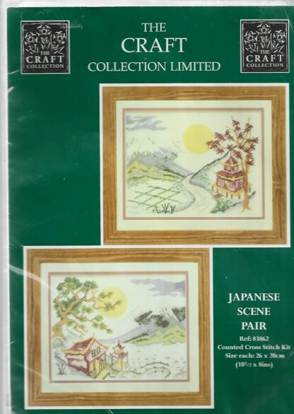 The Craft Collection Japanese Scene Pair Cross Stitch Kit