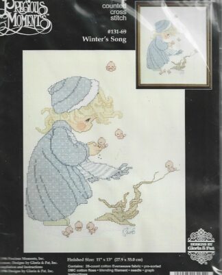 Vintage Precious Moments Counted Cross Stitch Kit - Winter's Song