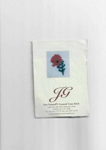 Jane Greenoff's Counted Cross Stitch Kit - Beaded Poppy