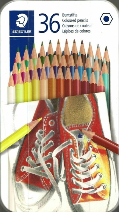 36 Staedtler Coloured Pencils In A Tin
