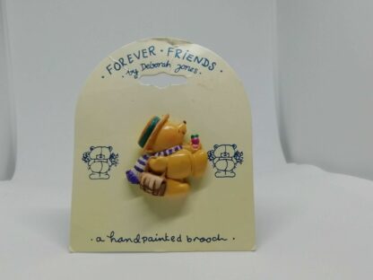 Forever Friends Handpainted Brooch Badge Pin