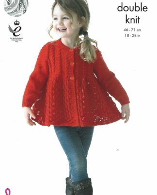 Girl's Lace Cardigan And Sweater Double Knit