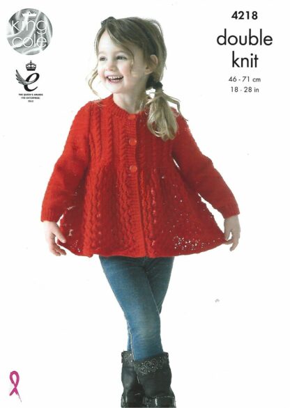 Girl's Lace Cardigan And Sweater Double Knit