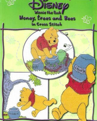 Disney Winnie The Pooh Honey, Trees And Bees Cross Stitch Chart Book Ds17