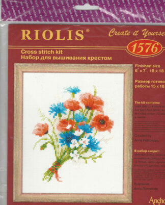 Riolis Cross Stitch Kit 1576 Bouquet With Cornflowers