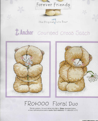 Anchor Forever Friends Counted Cross Stitch Kit Floral Duo Frc4000 - Used