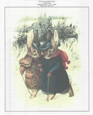 Beatrix Potter Bunnies In Winter Dmc Cross Stitch Chart - Chart Only