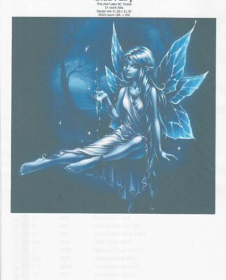 Blue Fairy Dmc Cross Stitch Chart - Chart Only