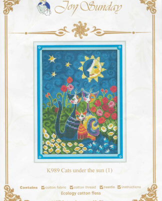 Cats Under The Sun - Joy Sunday Cross Stitch Kit - Chart / Leftover Threads Only