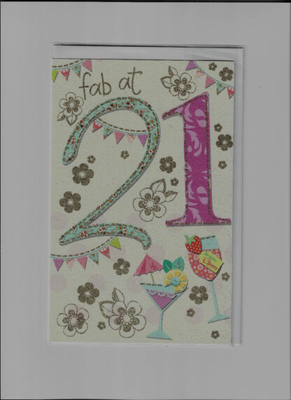 Female 21st Birthday Card