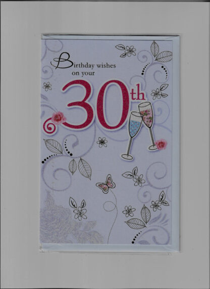 Female 30th Birthday Card