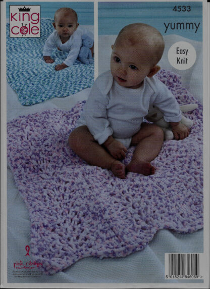 King Cole Easy Knit Yummy Knitting Patterns - Blankets 4533