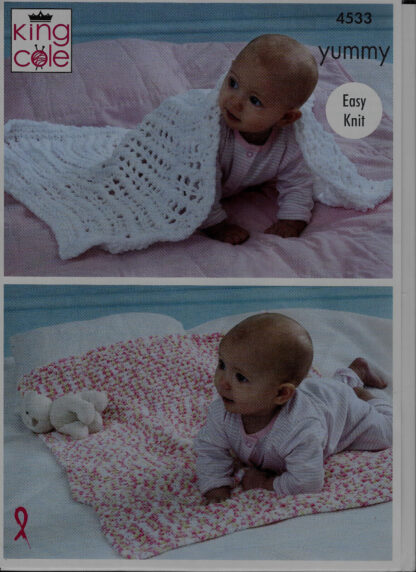 King Cole Easy Knit Yummy Knitting Patterns - Blankets 4533