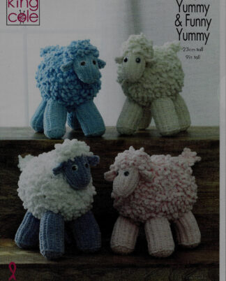 King Cole Yummy & Funny Yummy Knitting Pattern - Sheep 9108