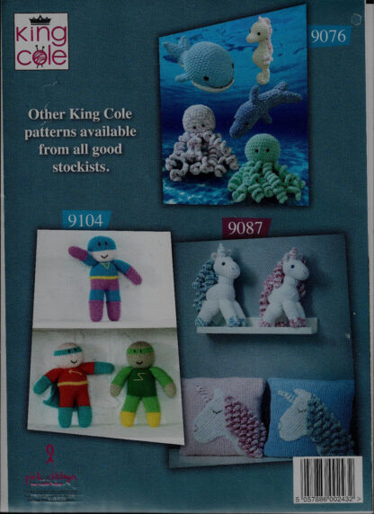 King Cole Yummy & Funny Yummy Knitting Pattern - Sheep 9108