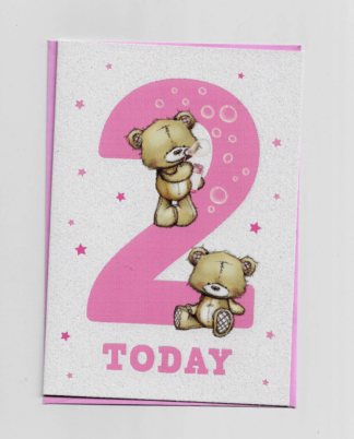 Two Today Birthday Card