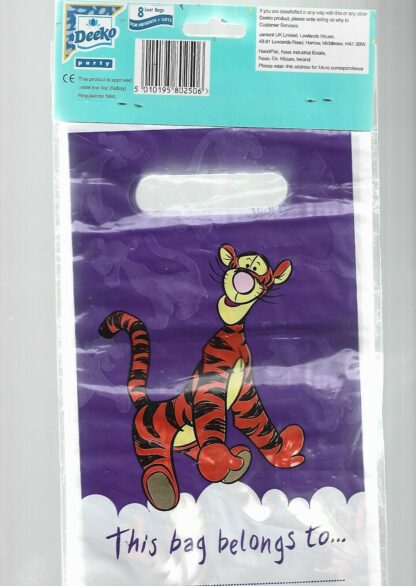 Vintage Disney Winnie The Pooh Birthday Party Bags Loot Bags - Tigger