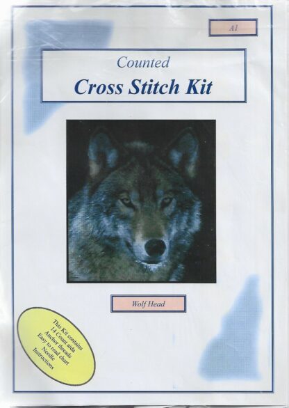 Wolf Head Counted Cross Stitch Kit